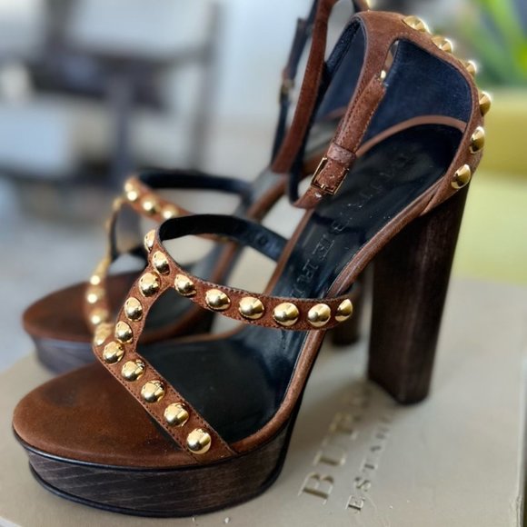 Burberry Heels BRIDLE STUDS RHYS130 PLATFORM - Picture 1 of 10